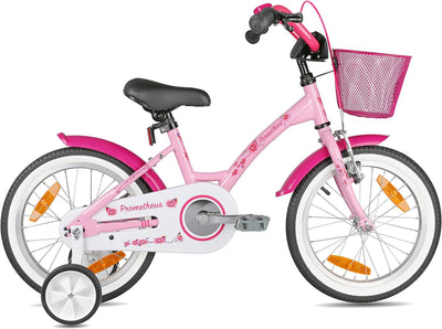 PROMETHEUS BICYCLES Kinderfahrrad ab 5 Jahren - Mädchenfahrrad 16 Zoll Kinder Fahrrad Mädchen Fahrra