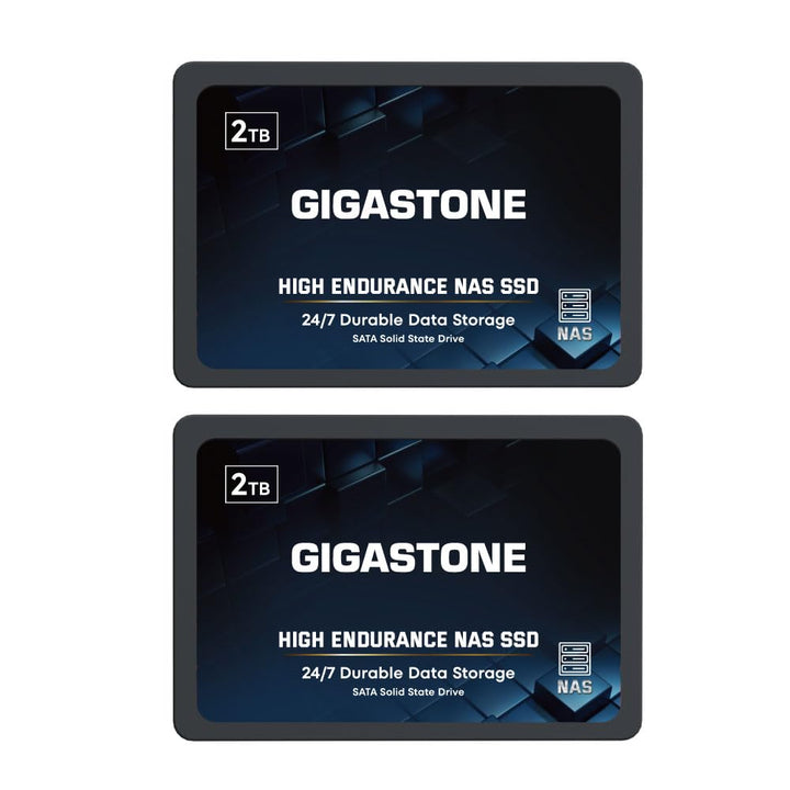 Gigastone NAS SSD 2TB Enterprise SSD Festplatte (2er-Pack) TLC Hohe Dauerhaltbarkeit Server SSD für