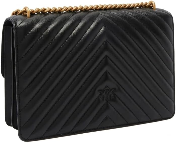 Pinko Damen Love One Classic Sheep Napp Liebe EINEN KLASSISCHEN DC-SCHAFNAPP Z99q_nero-antique Gold,