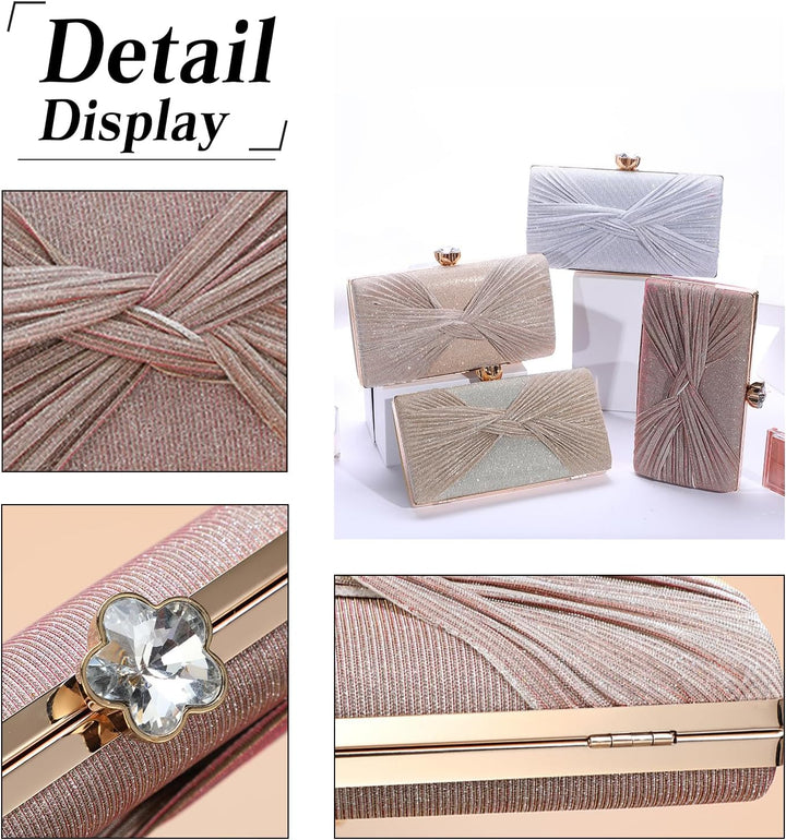 CORIOS Glitzer Pailletten Clutch Tasche Damen Abendtasche Hochzeit Brautbörse Handtasche Klein Tasch