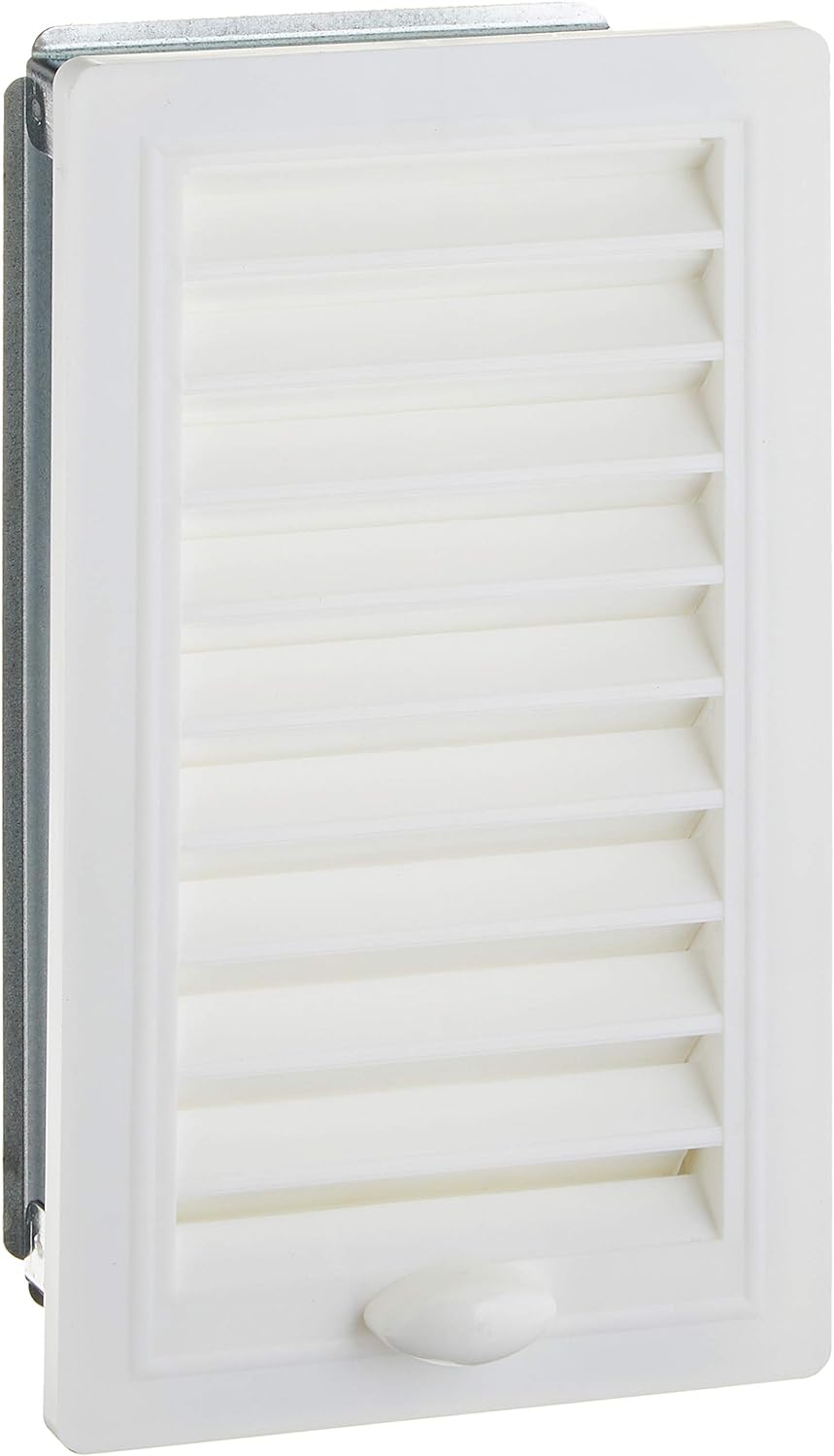 Upmann Lueftungsgitter Kunstst. 10x21 verstellbar mit Einbaur. weiss, 1 Stück, 50142