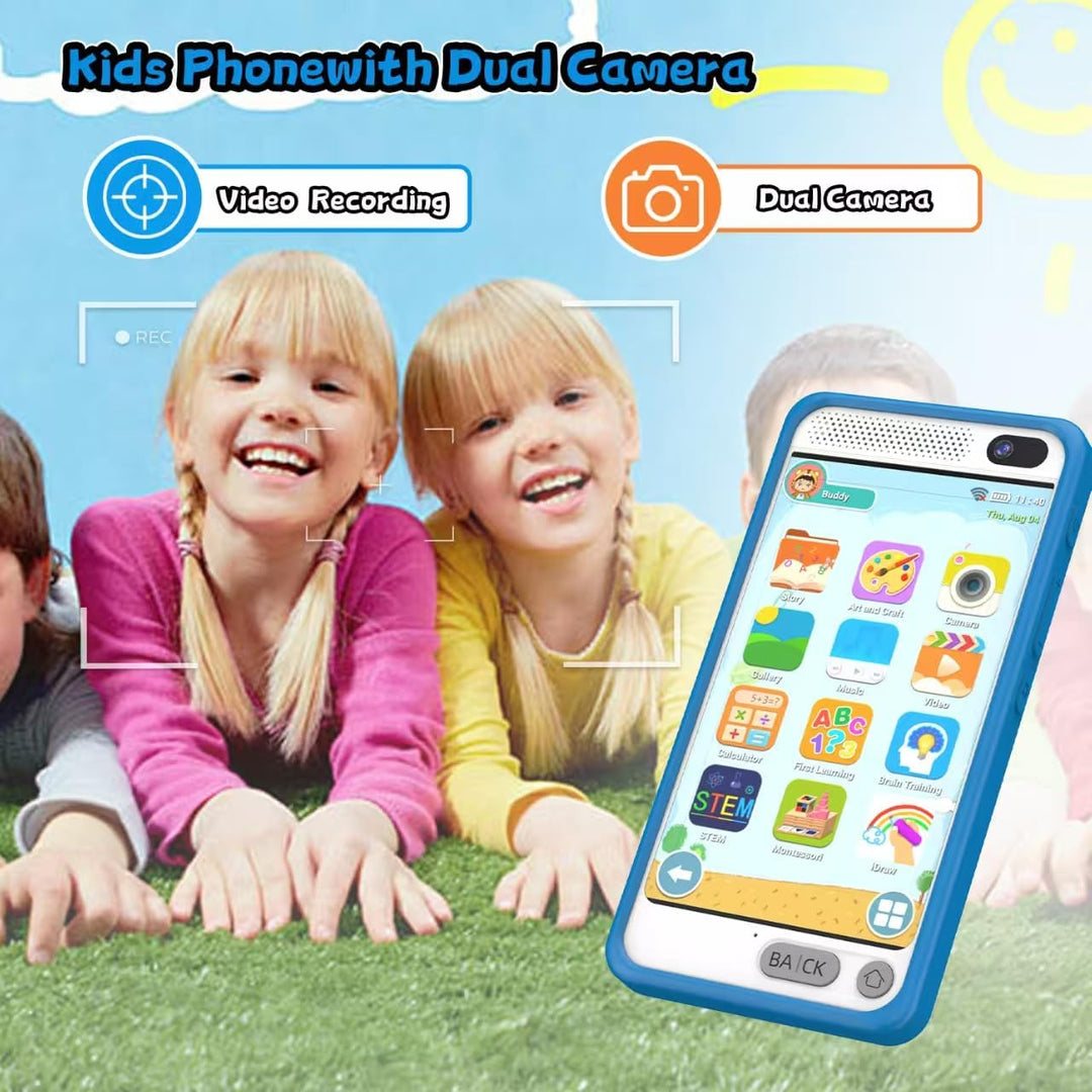 Kinder Handy Smartphone, Kinder Kamera Spielzeug mit Dual-Kamera, Weihnachten Geburtstag Geschenke a