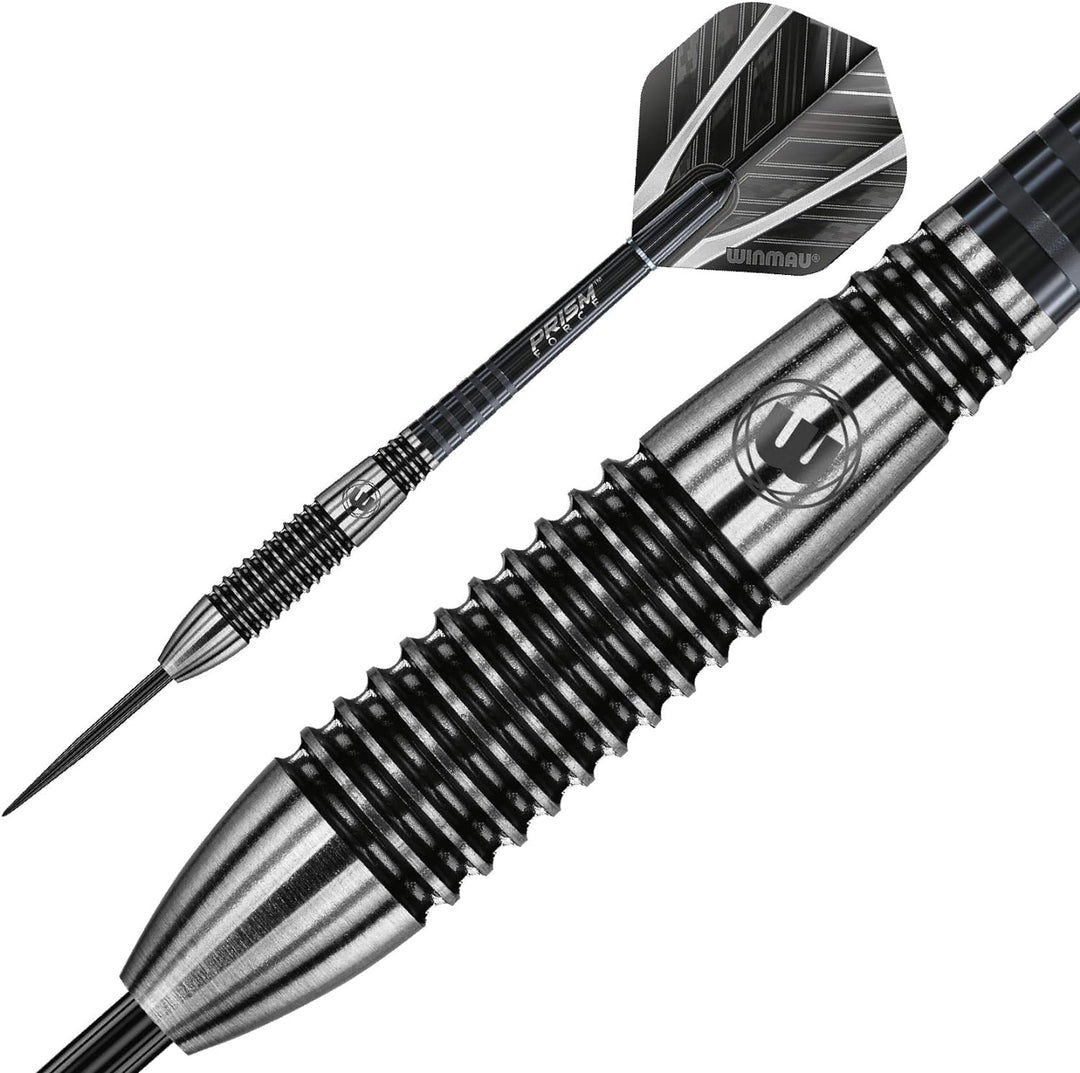 WINMAU Blackout Profi Stahlspitze Wolfram Dartpfeile mit Flüge und Stiele (Wellen) 24g Torpedo, 24g