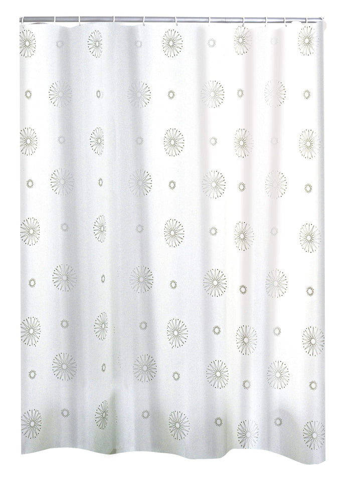 RIDDER Duschvorhang Textil Cosmos inkl. Ringe grau 240x180 cm 240x180 cm Grau, 240x180 cm Grau