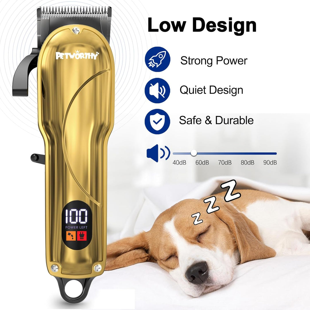 Hunde-Schermaschine Haustierpflegeset: Kabellose Hunde-Schermaschine mit Tuch, Hundepflegeset für sc