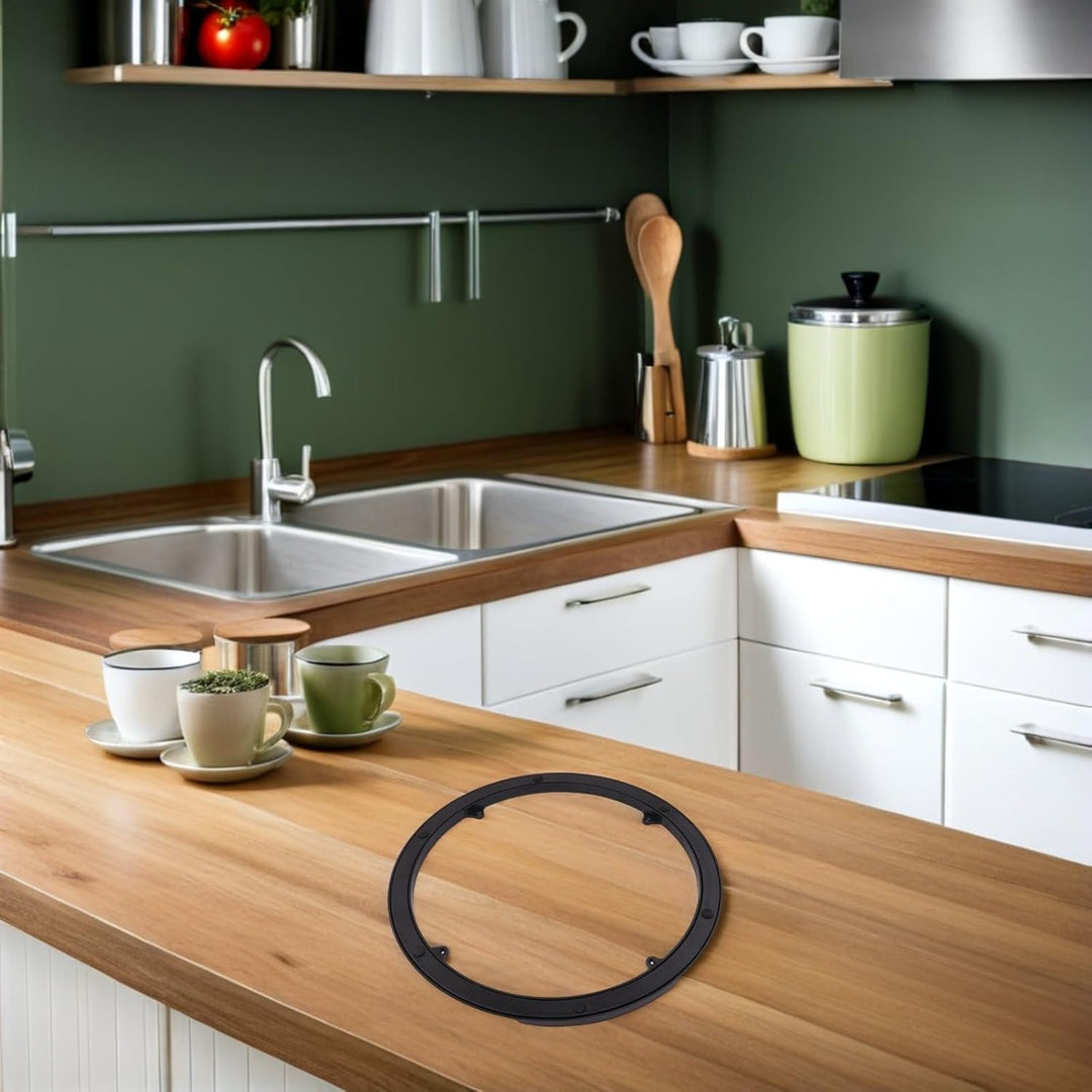 Yardwe Küchendrehteller Drehbarer Drehteller 40 cm runder Kunststoff Unterbau, geräuschloser Ablageb