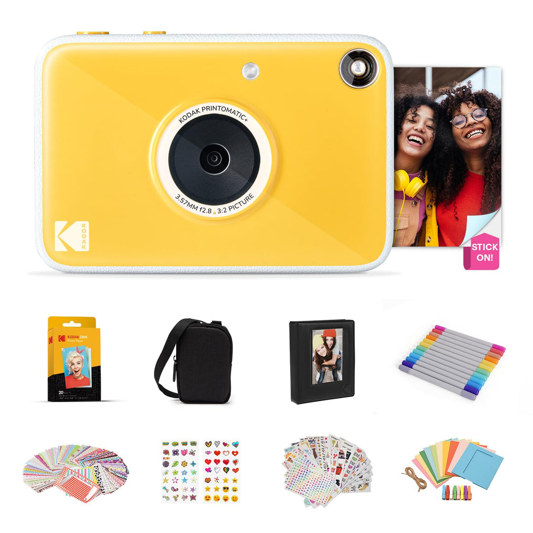 Kodak Printomatic+ Sofortbild-Digitalkamera, Zink-Fotopapier 2x3 (5,1x7,5 cm) 10 MP, RGB-LED, Set: T