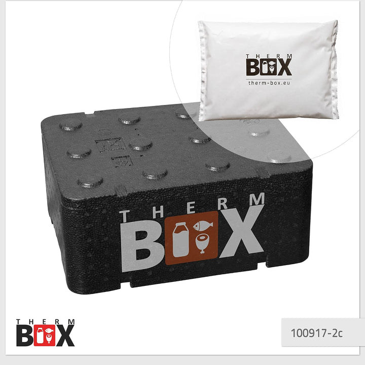 THERM BOX Styroporbox Profi gross mit Kühlakku für Kühlbox Transportbox Thermobehälter Wiederverwend