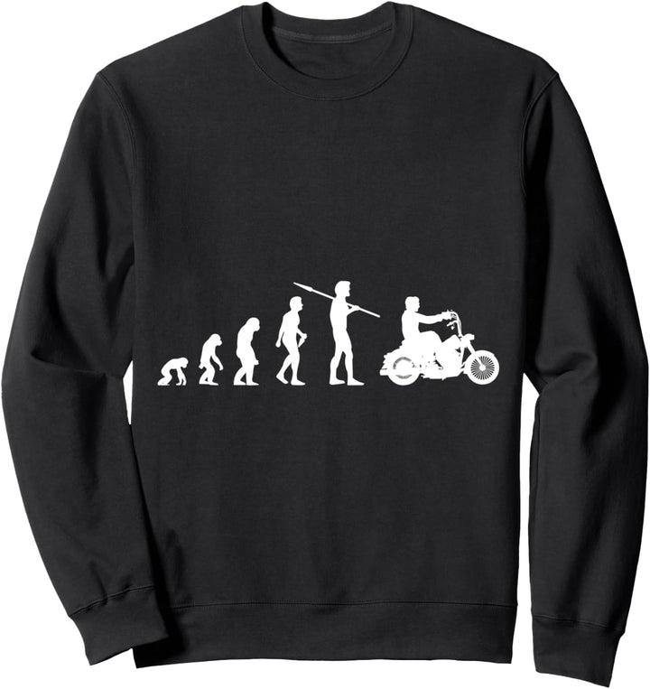 Motorradfahrer Evolution Motorrad Biker Mopped Geschenk Sweatshirt