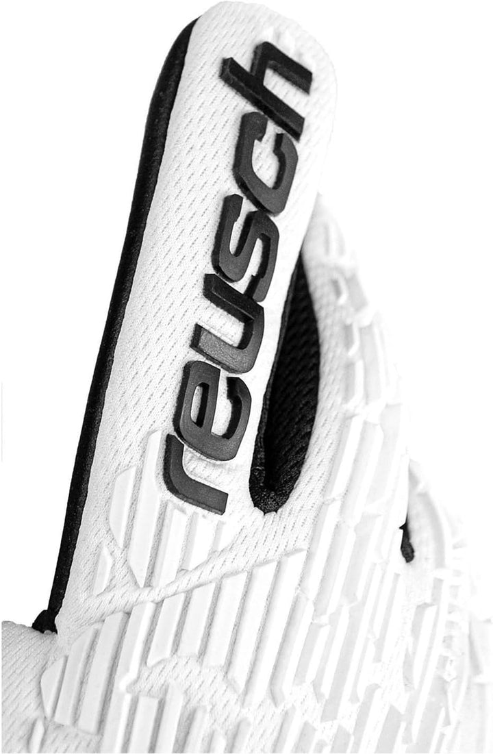REUSCH Unisex Jugend Attrakt Freegel Silver Junior Torwarthandschuhe 5.5 1101 White/Black, 5.5 1101