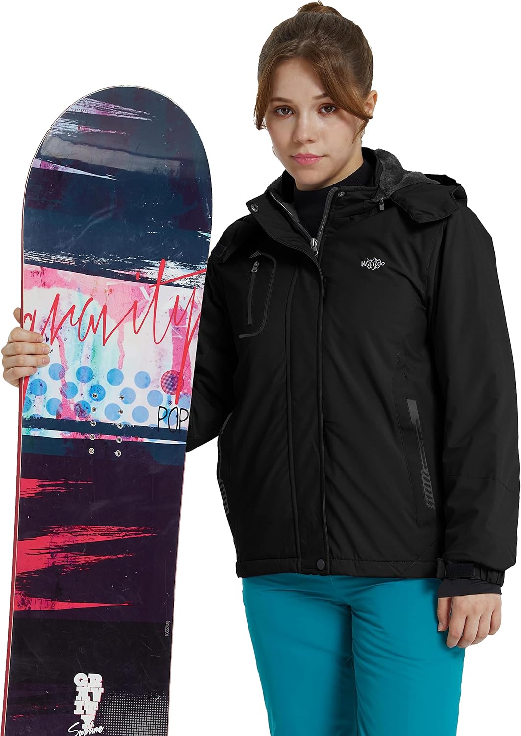 Wantdo Mädchen Berg Ski Jacke Warmer Winter Fleece Mäntel Wasserdichter Atmungsaktive RegenMäntel Ou