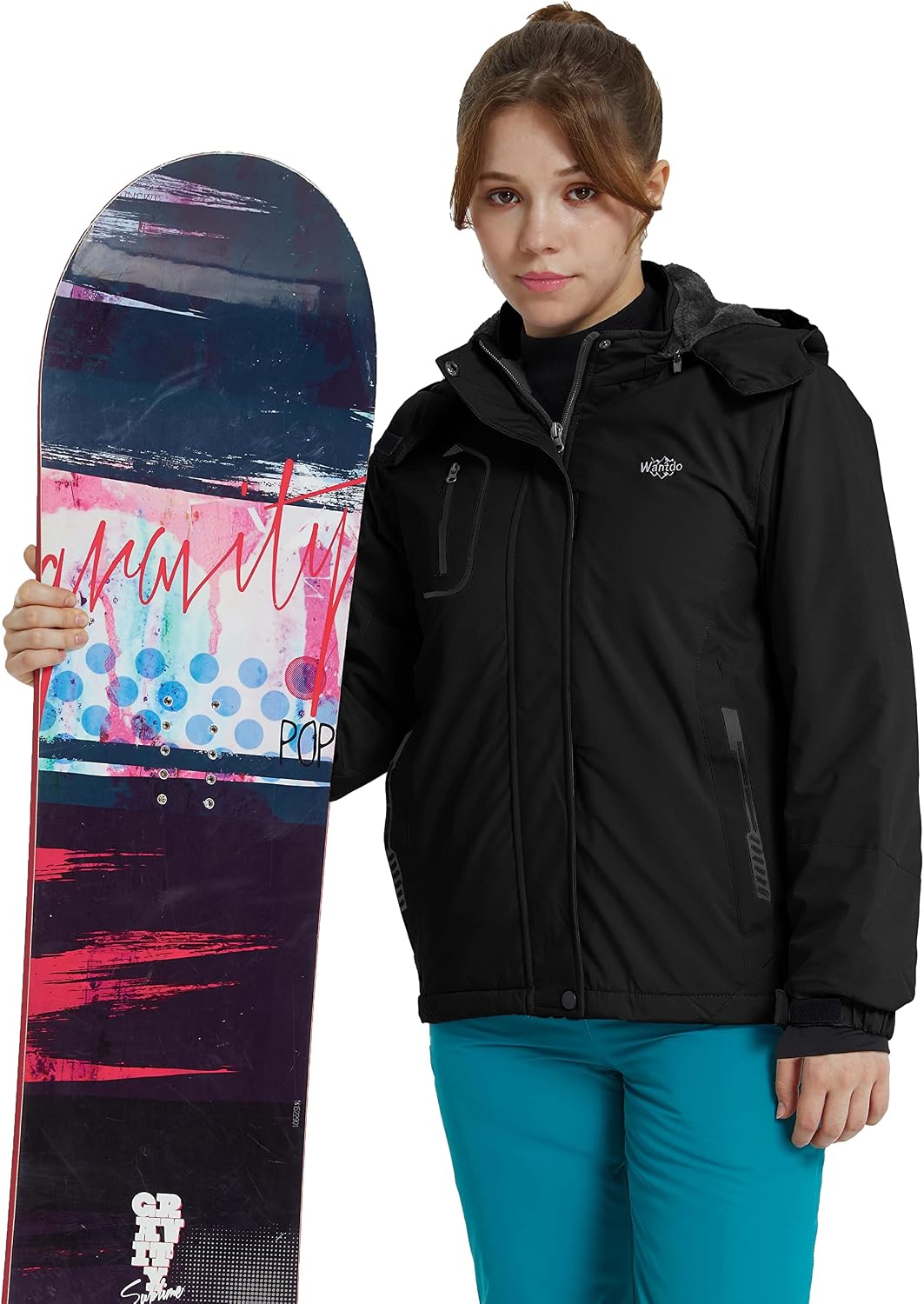 Wantdo Mädchen Berg Ski Jacke Warmer Winter Fleece Mäntel Wasserdichter Atmungsaktive RegenMäntel Ou