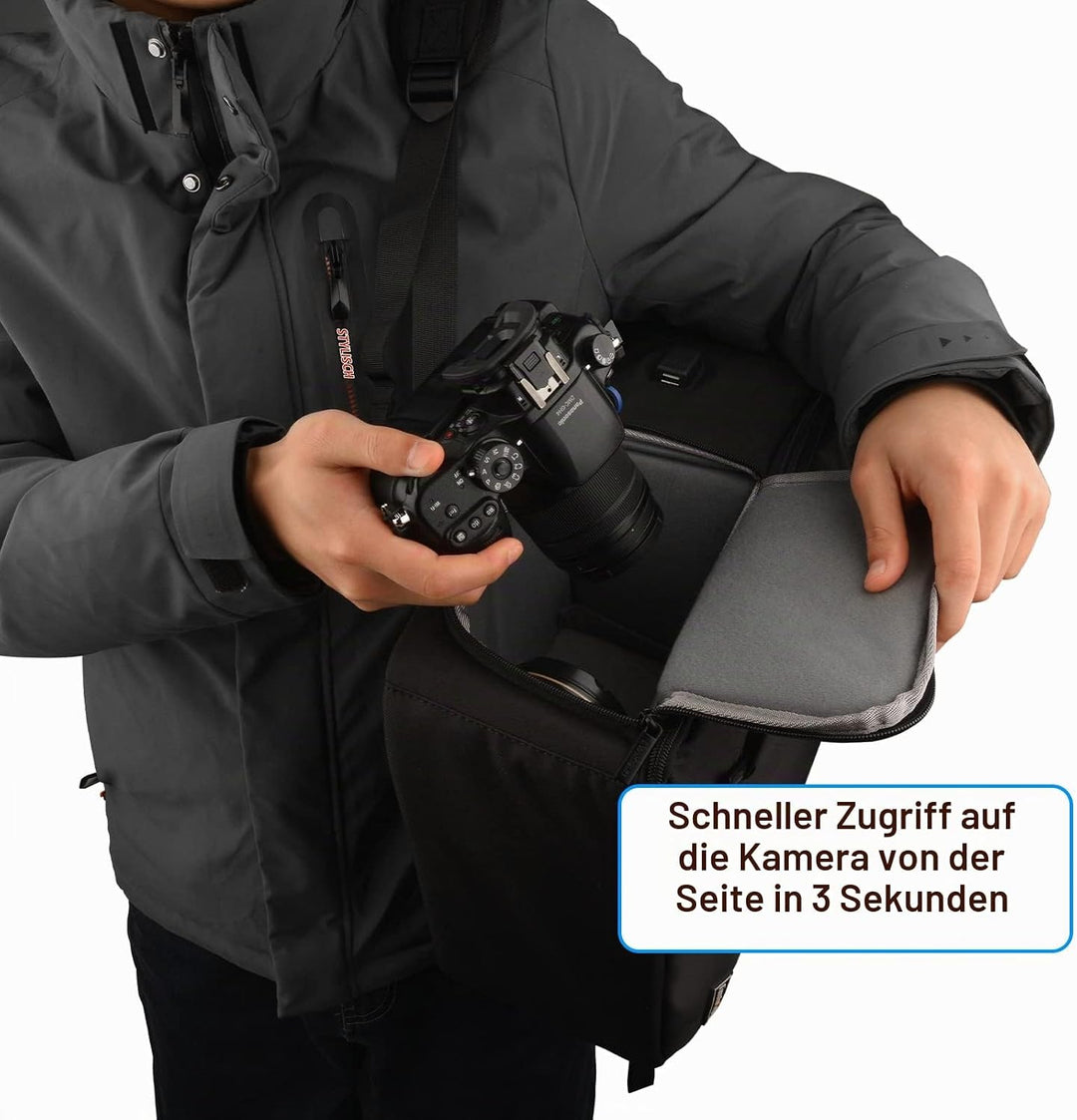 Cwatcun Kamerarucksack Professional für Spiegellose SLR/SLR Kamera wasserdichte Kameratasche Kompati