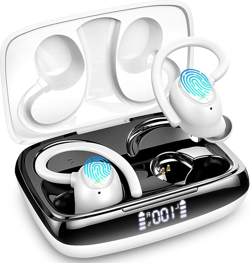 Bluetooth Kopfhörer Sport, Kopfhörer Kabellos Bluetooth 5.3 mit 3D Stereo, 4 ENC Mics Noise Cancelli