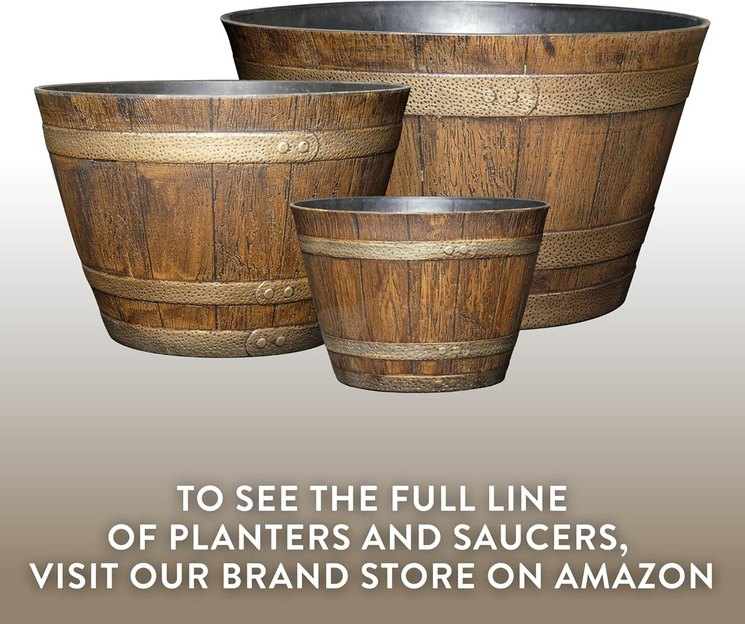 Classic Home and Garden 74 Whiskyfass, 22,9 cm, Eiche im Used-Look 9" Whiskey Barrel Eiche im Used-l