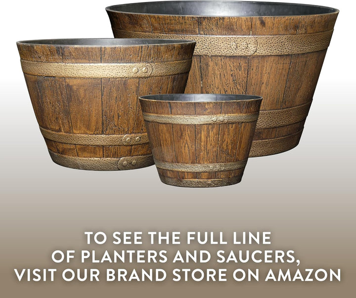 Classic Home and Garden 74 Whiskyfass, 22,9 cm, Eiche im Used-Look 9" Whiskey Barrel Eiche im Used-l