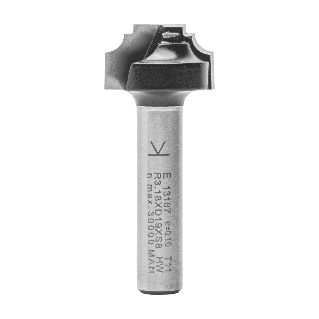ENT 13187 Nutenprofilfräser HW, Schaft (S) 8 mm, Durchmesser (D) 19,05 mm, NL 11,11 mm, R 3,2 mm, SL