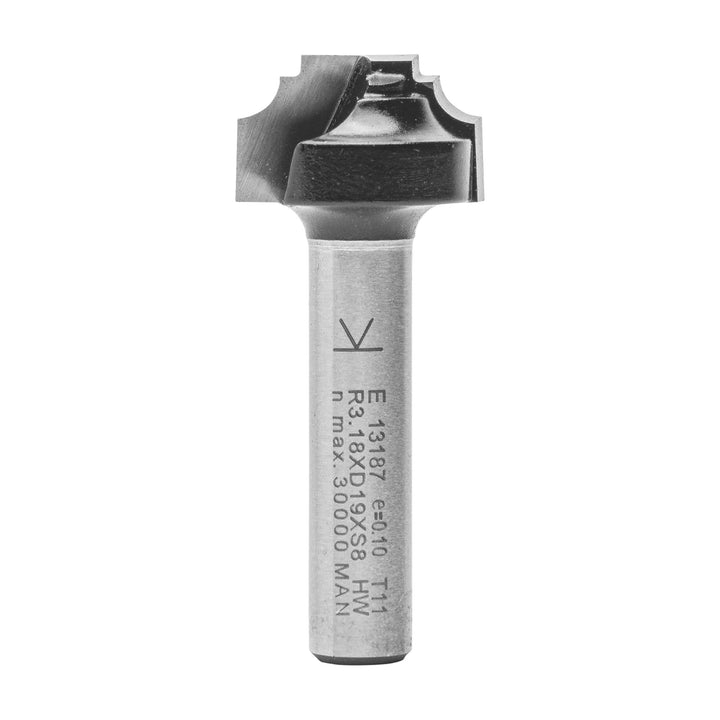 ENT 13187 Nutenprofilfräser HW, Schaft (S) 8 mm, Durchmesser (D) 19,05 mm, NL 11,11 mm, R 3,2 mm, SL