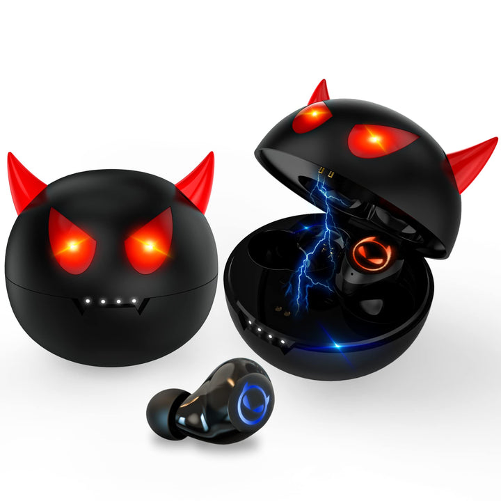 Kabellose Bluetooth-Kopfhörer, IPX5 wasserdichte kabellose Ohrhörer Touch Eingebautes Mikrofon Noise