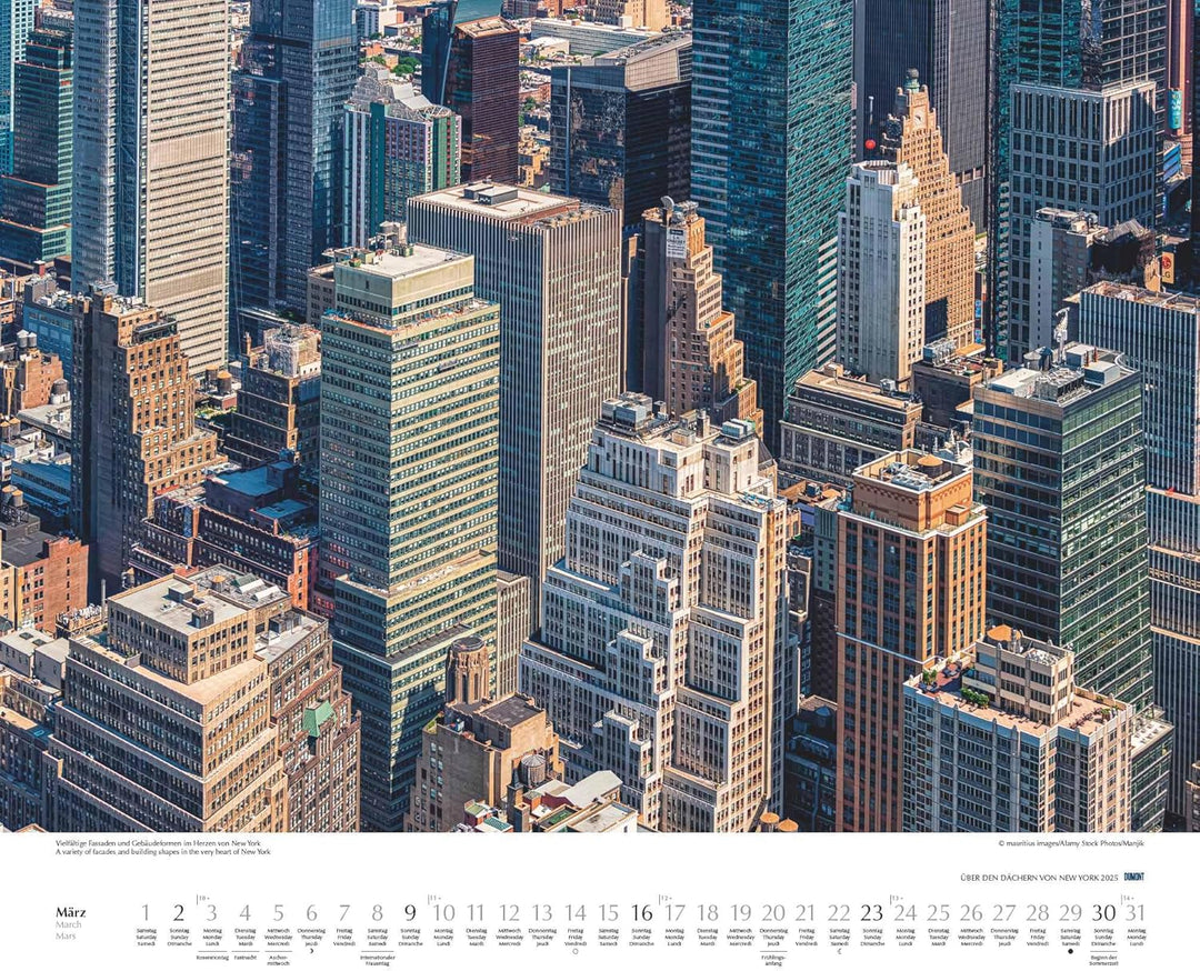 DUMONT - Über den Dächern von New York 2025 Wandkalender, 60x50cm, Fotokunst-Kalender mit einzigarti