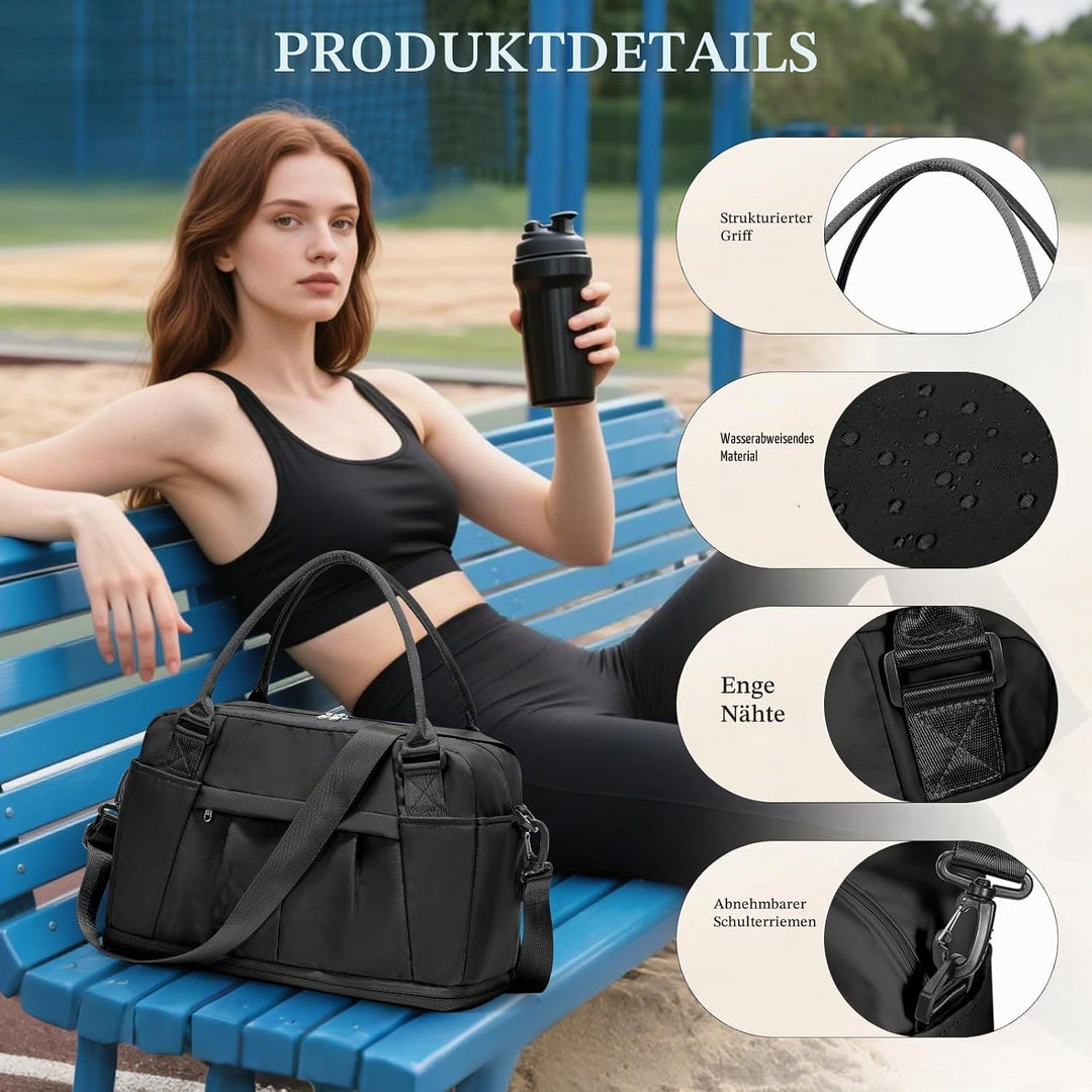 SEAFEW Reisetasche 24L, 40x30x20 Ryanair Handgepäck Tasche für Flugzeug Weekender Sporttasche Damen