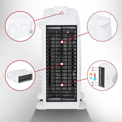 Adler AD 7725w Thermoventilator, 2000 W, Heizgerät mit Thermostat, Heizlüfter mit zwei Leistungsstuf