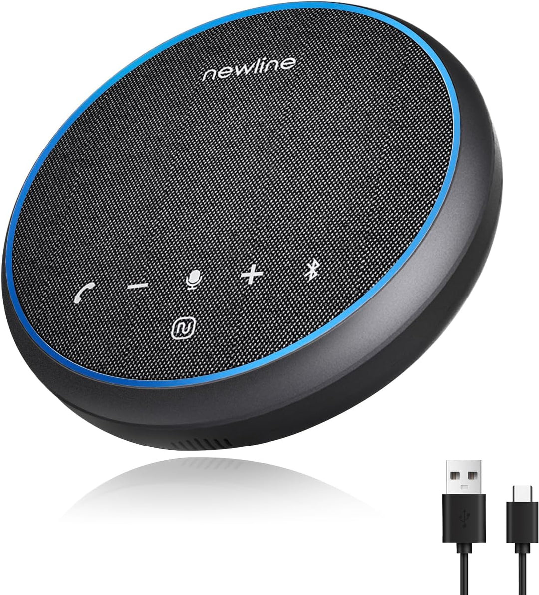N newline Konferenzlautsprecher mit Mikrofon Bluetooth USB Lautsprecher für PC, Geräuschunterdrückun