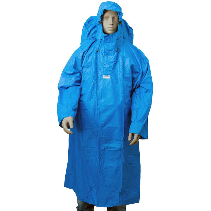 LOWLAND OUTDOOR Rucksackregenponcho, Blau XL, XL