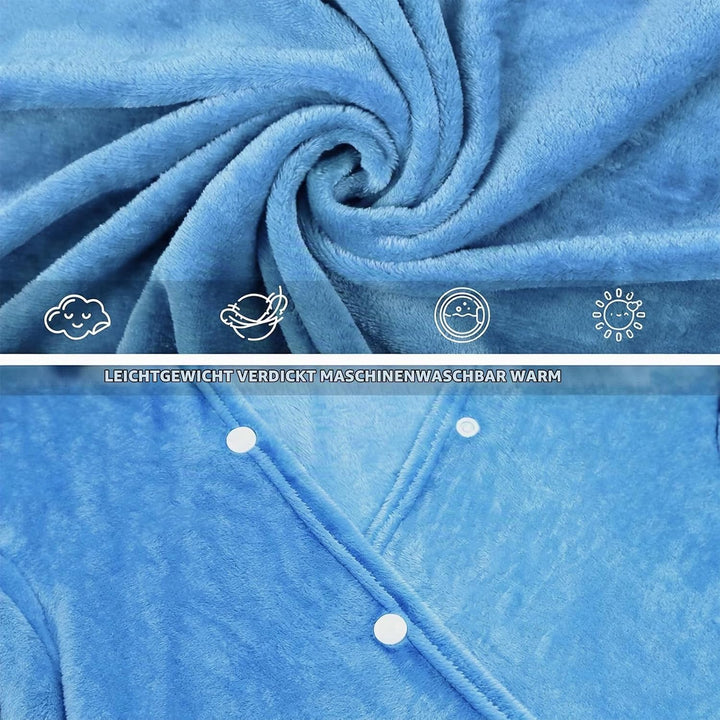 Kuscheldecke mit Ärmeln Blau, Blau