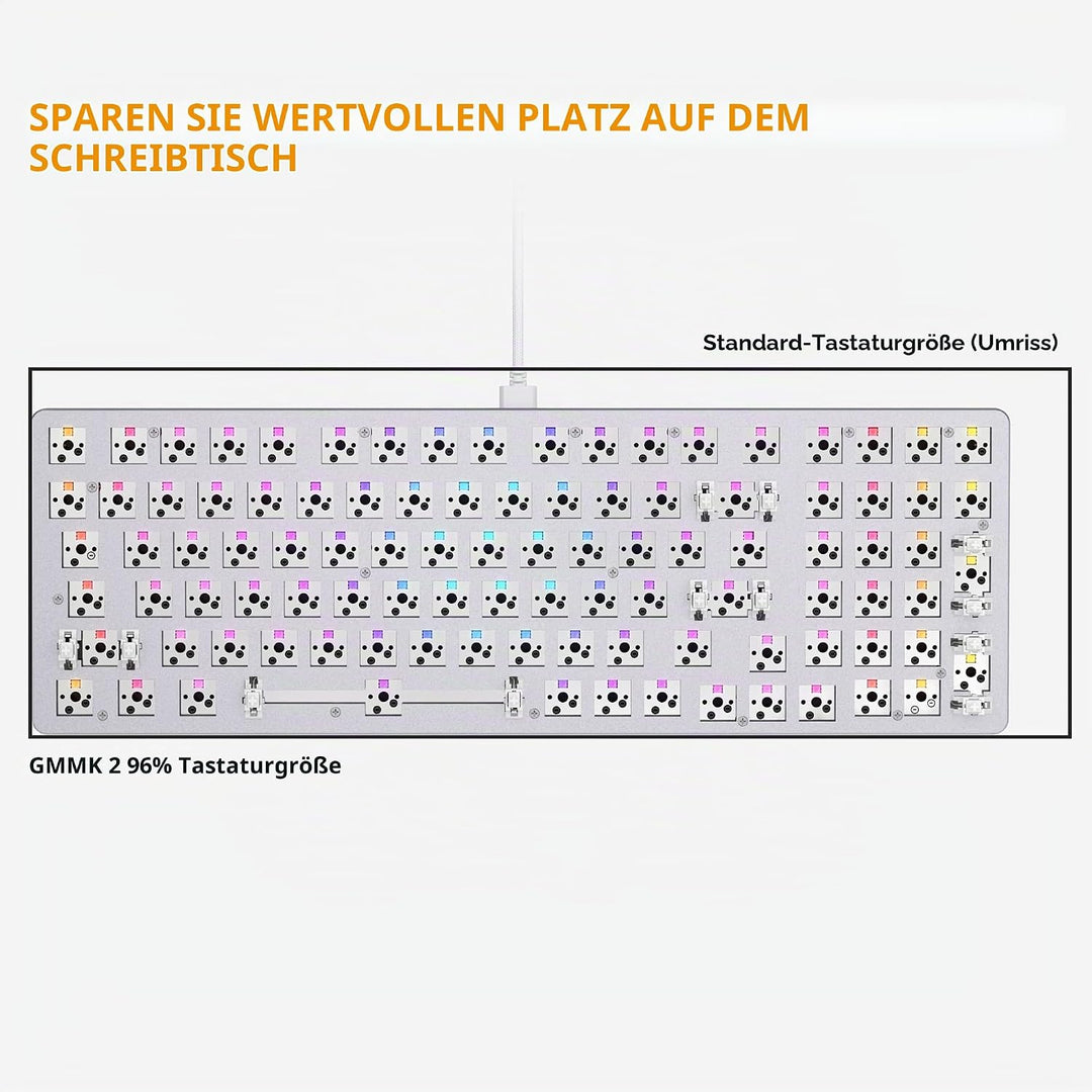 Glorious Gaming GMMK 2 Full Size (96%) Barebones (Frame Only) – Mechanisches Gaming-Tastaturgrundger