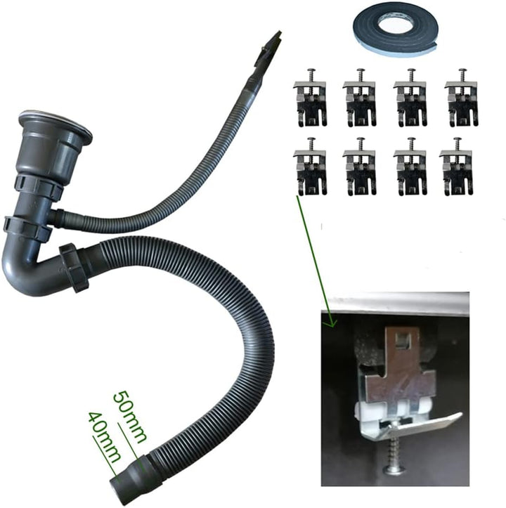 Omeere 100Lx46B,gross, Einbauspüle Edelstahl 304 Materialdicke 0,8 mm, Spülbecken Spüle Küchenspüle