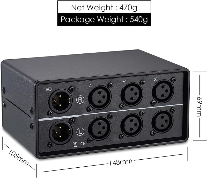 Nobsound 3-IN-1-OUT XLR Audio Switch ; Balanced Audio Converter ; 3-Way Stereo Passive Audio Selecto