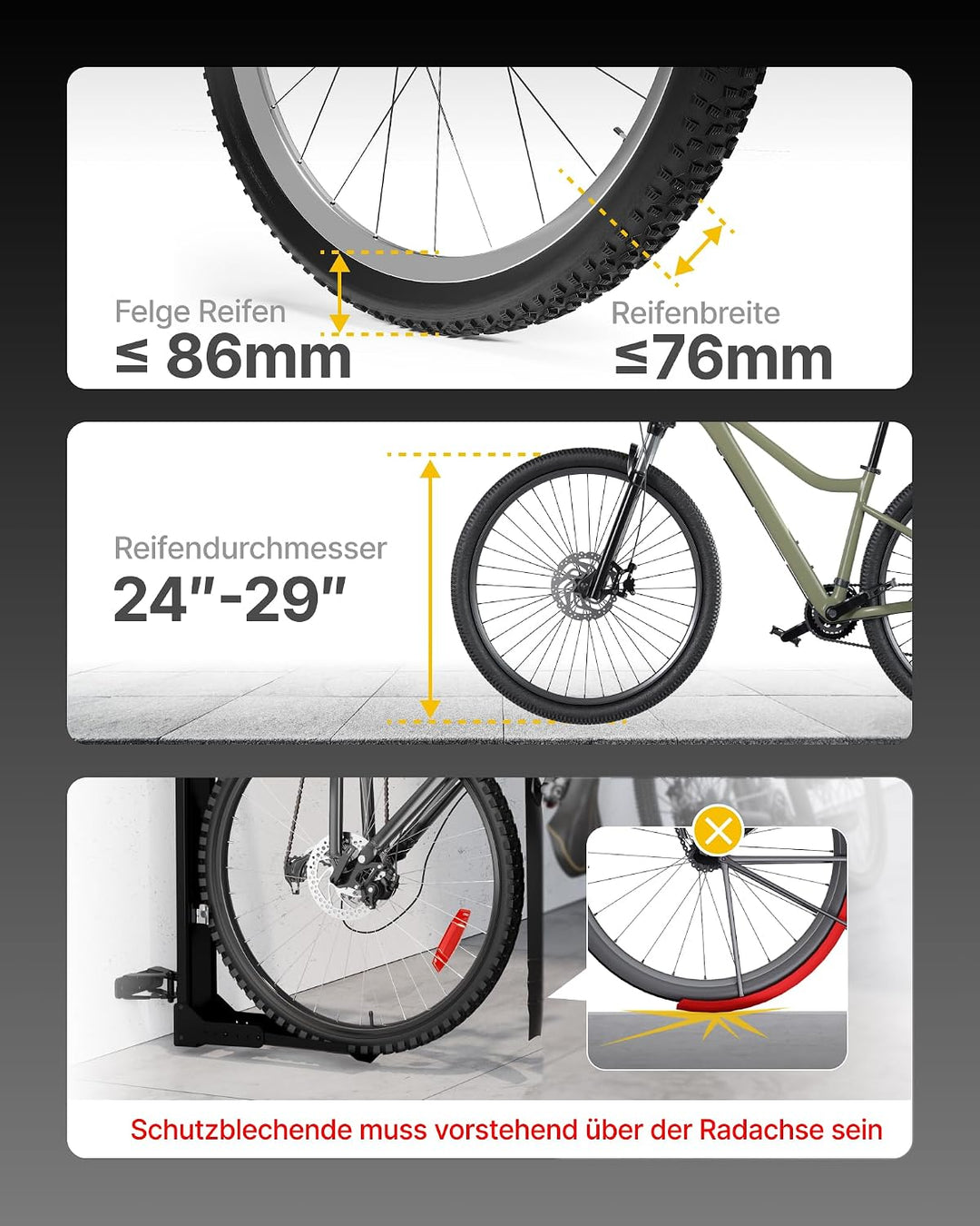 monTEK Automatischer Fahrradlift schwenkbar, Fahrradhalterung Wand bis 32 kg, ohne schweres Anheben,