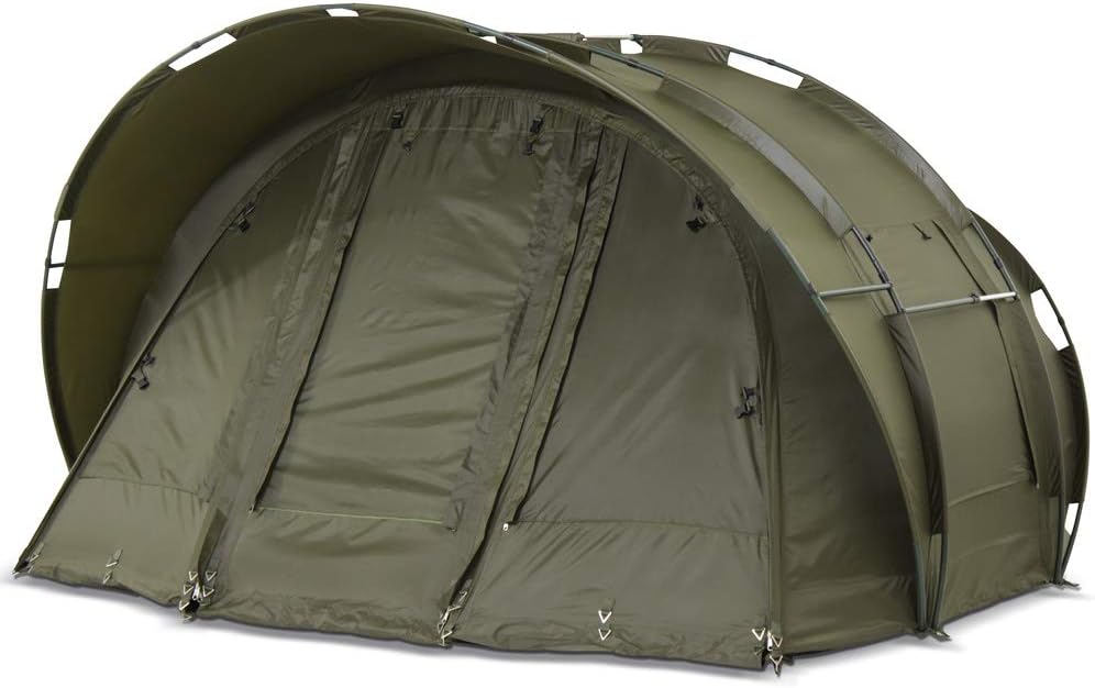 Lucx® Leopard Bivvy + Winterskin 2-3 Mann Angelzelt + Überwurf 2 bis 3 Personen Karpfenzelt + Overwr
