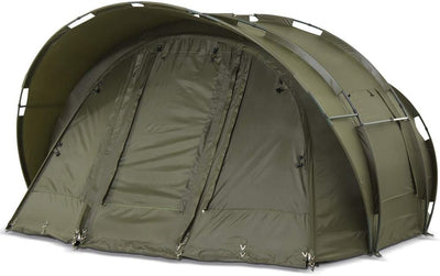 Lucx® Leopard Bivvy + Winterskin 2-3 Mann Angelzelt + Überwurf 2 bis 3 Personen Karpfenzelt + Overwr