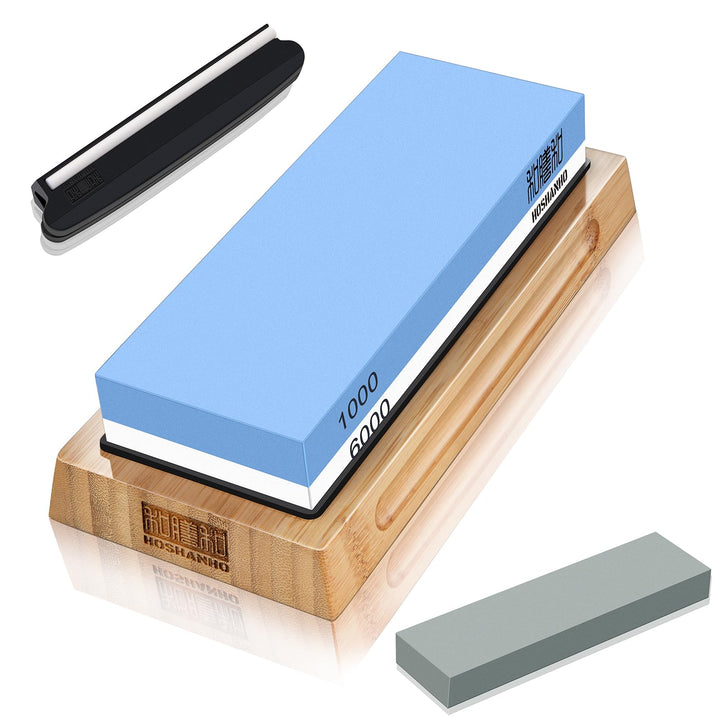 HOSHANHO Schleifstein Messer [Verbreitert Grösse], Körnung 1000/6000 Abziehstein Wetzstein Professio