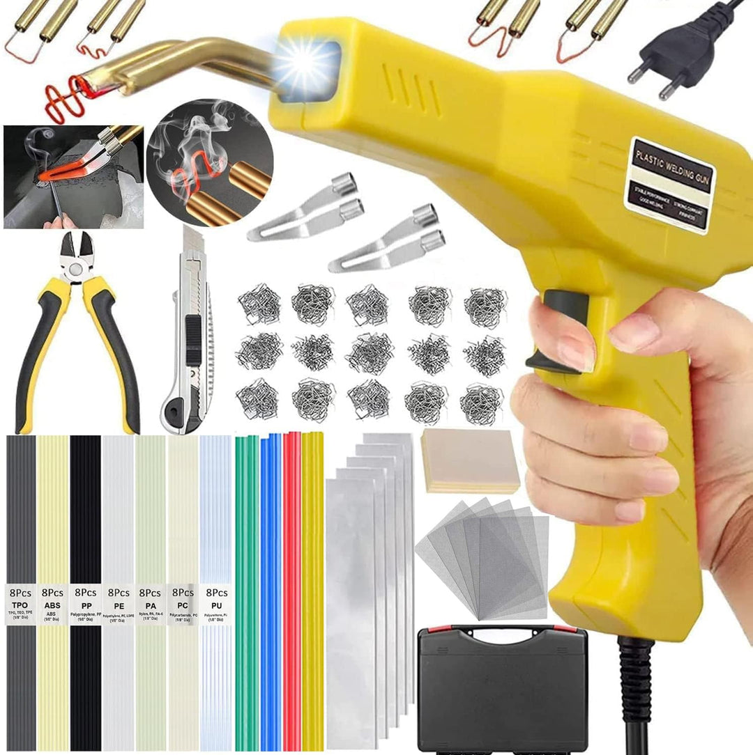 220W Kunststoff Schweissgerät 2-in-1 Auto Kunststoff Reparatur Set mit 800PCS Schweissnagel&64Stk 8