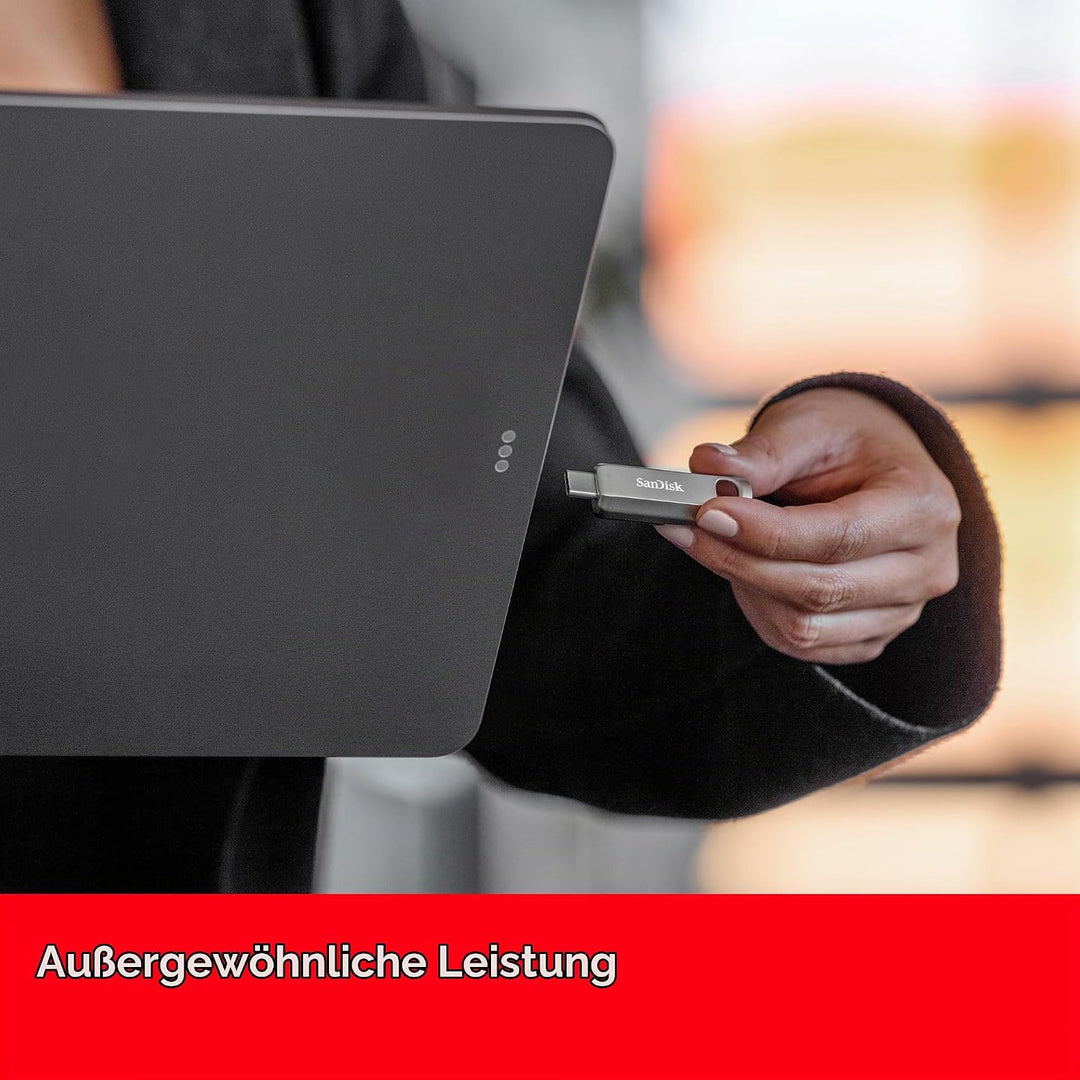 SanDisk Ultra Luxe USB-Type-C-Laufwerk 512 GB (USB-Type-C-Flash-Laufwerk, USB-3.2-Gen-1, Metalldesig