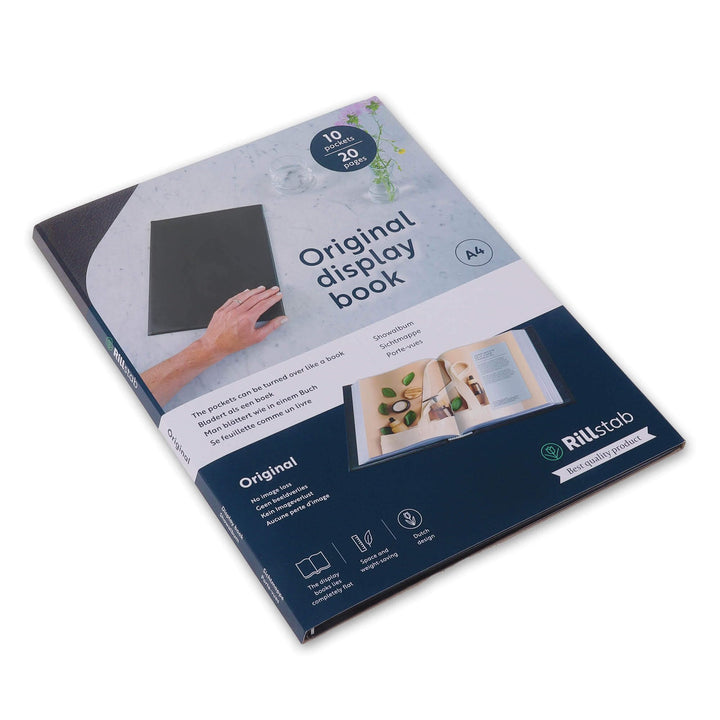 rillstab original A4 Präsentationsmappe für Schule & Projekt - Sichtbuch & Präsentationsbuch - 10 Tr