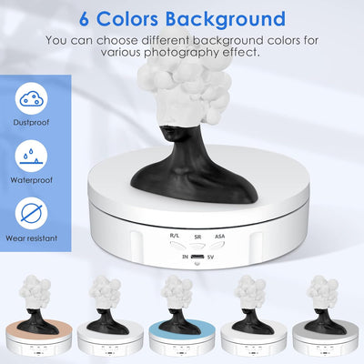 Drehteller Elektrisch, VAYOTOY 360 Grad Drehscheibe Elektrisch 6 Zoll/14,6 cm 10 kg Kleiner Elektris