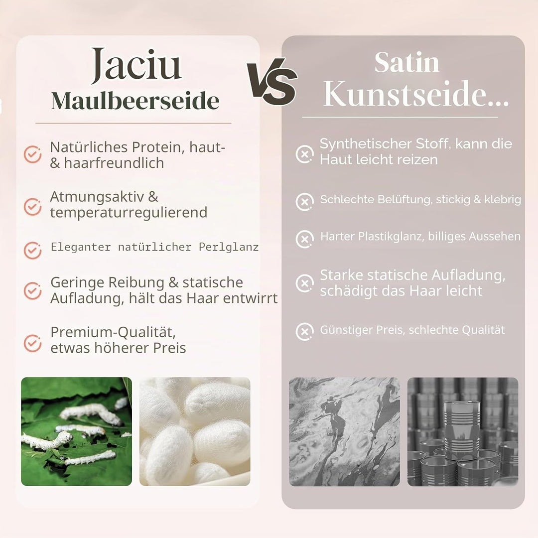 Seidenkissenbezug Jaciu Silk Pillowcase 21 Momme beidseitiger Seidenkissenbezug Kissenbezug Versteck