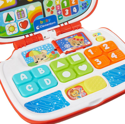 Baby Clementoni Baby-Laptop Tierfreunde - Spielzeug für Babys & Kinder ab 9 Monaten mit Ton- & Licht