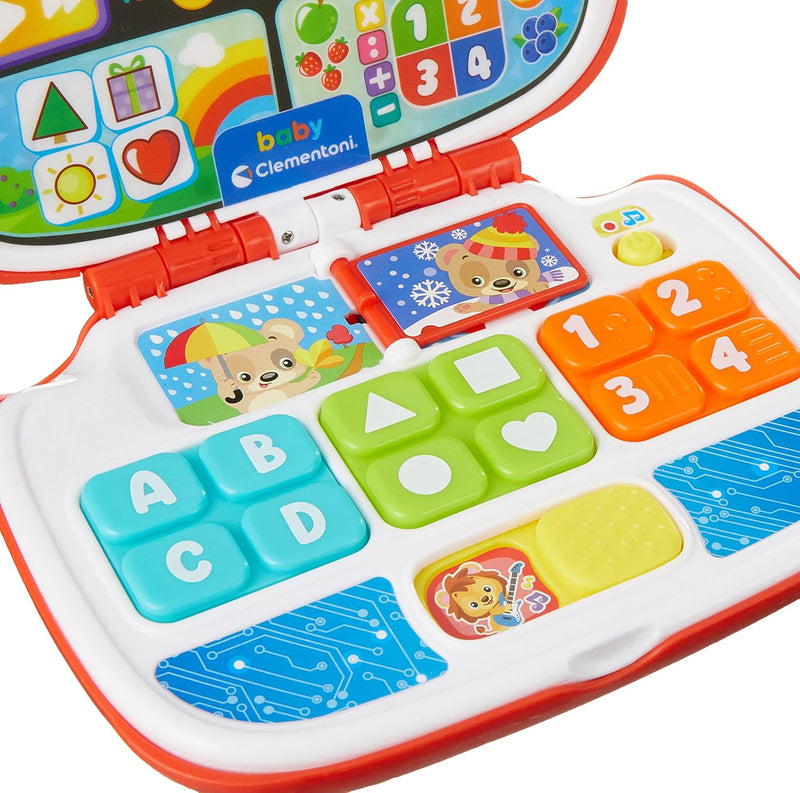 Baby Clementoni Baby-Laptop Tierfreunde - Spielzeug für Babys & Kinder ab 9 Monaten mit Ton- & Licht