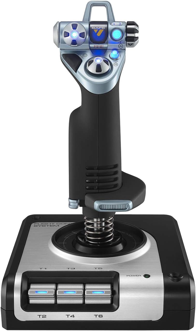 Logitech G Saitek X52 Flight Control System, Schubregler und Stick-Flugsimulationscontroller für Wel