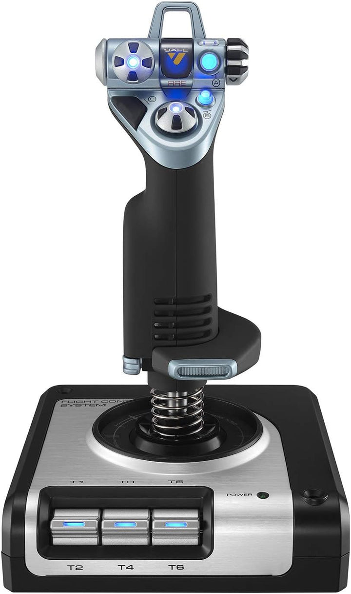 Logitech G Saitek X52 Flight Control System, Schubregler und Stick-Flugsimulationscontroller für Wel