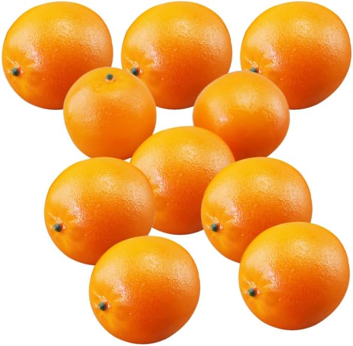 Amosfun 6 StüCk KüNstliche Orangen SchaumfrüChte Lebensechte Dekoration Fotorequisiten FüR KüChe Und