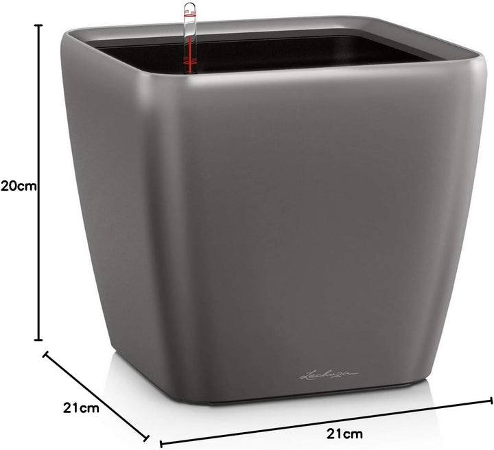 Lechuza Quadro LS 21 Komplettset anthrazit metallic 22.5x22.5x20.5 cm Anthrazit Metallic, 22.5x22.5x