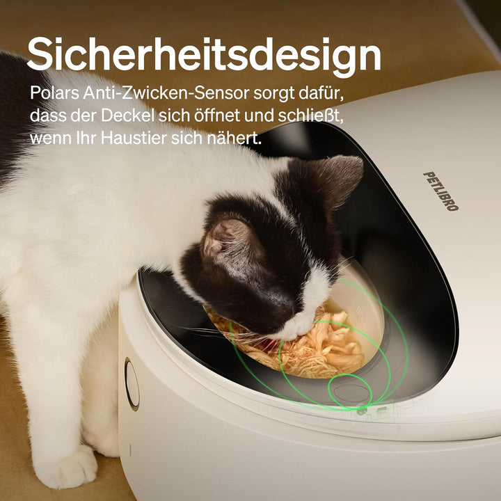PETLIBRO Futterautomat Katze Nassfutter, Nassfutterautomat mit Halbleiter Kühlung, 2,4 GHz Wi-Fi Sma