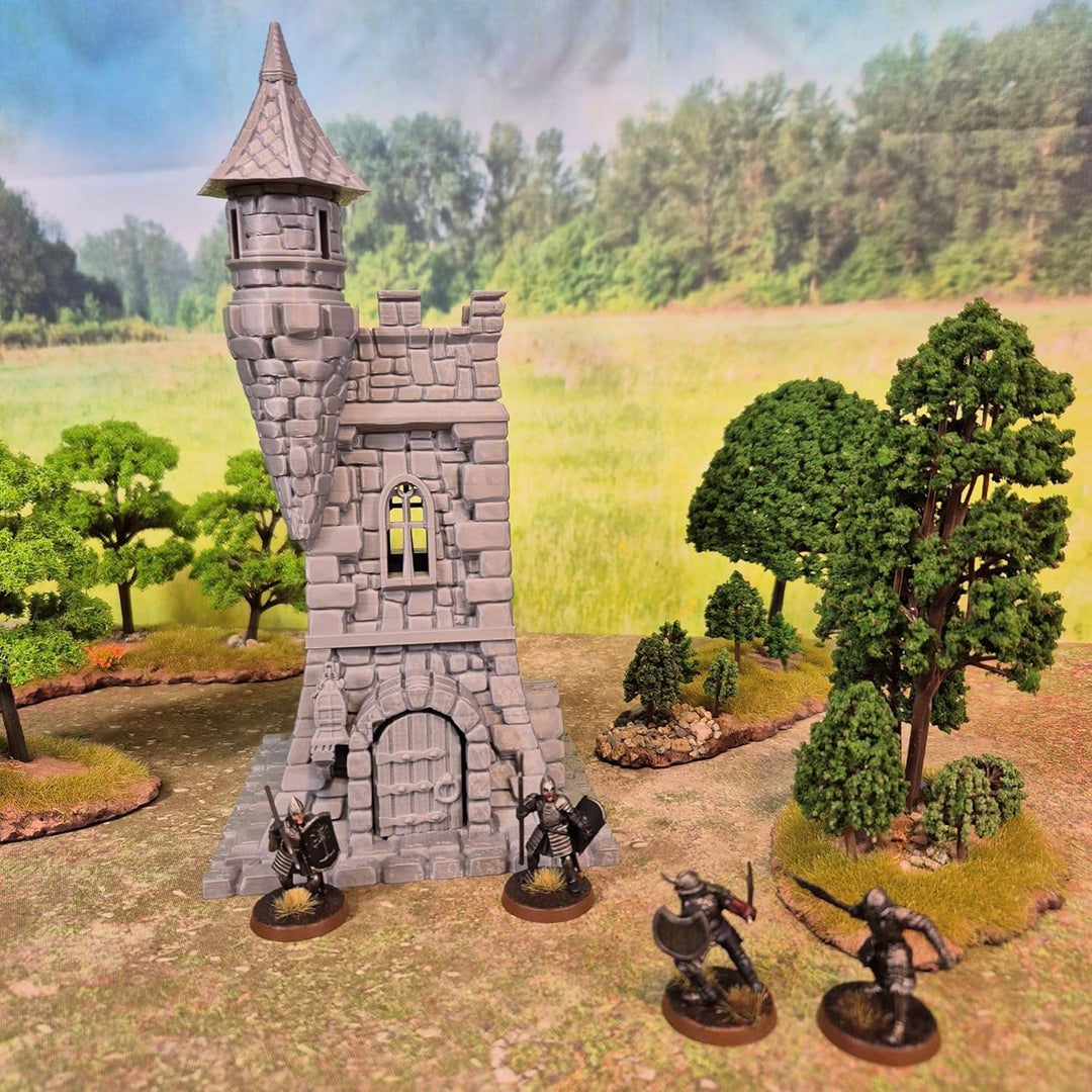 QP3D - Watchman's Tower Wizard's Terrain Scenery for Tabletop & RPG 28-32mm Miniatures Wargame Props