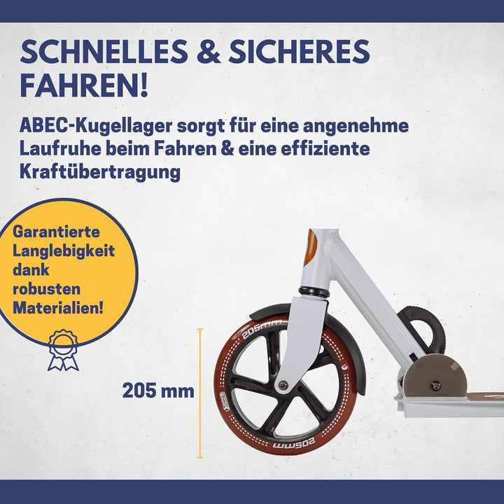 Best Sporting Scooter Erwachsene und Kinder I klappbarer Roller mit Ständer I stilvoller City-Roller